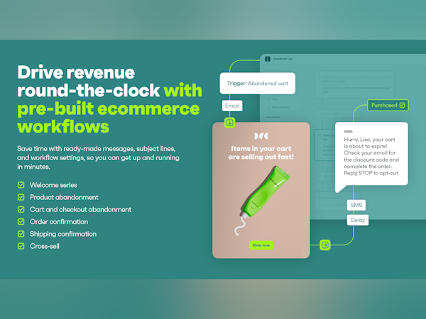 Omnisend Software - Drive revenue round-the-clock with pre-built ecommerce workflows