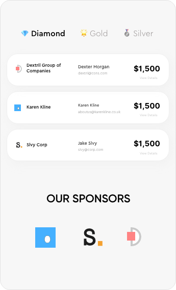 Zoho Backstage sponsor management