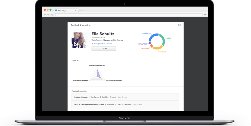Rolebot Software - Rolebot profile information