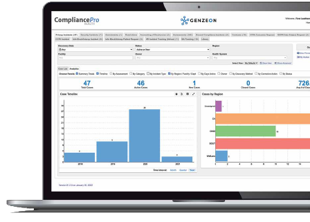 CompliancePro screenshot: Product Interface
