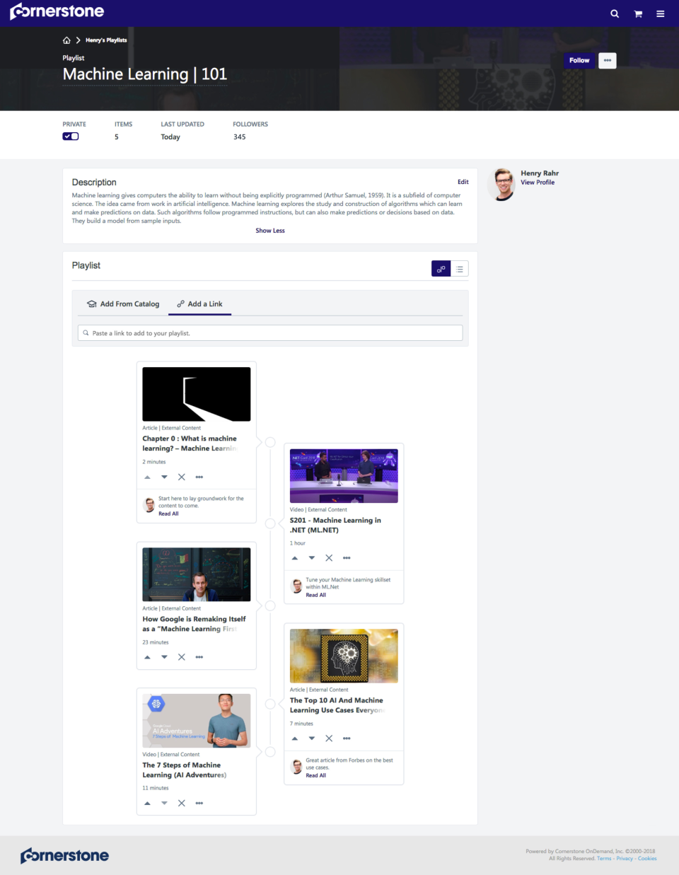 Learning Playlists