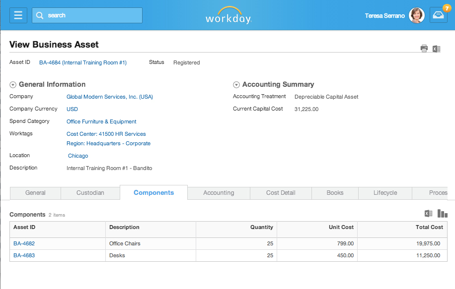 Workday Financial Management - Assets