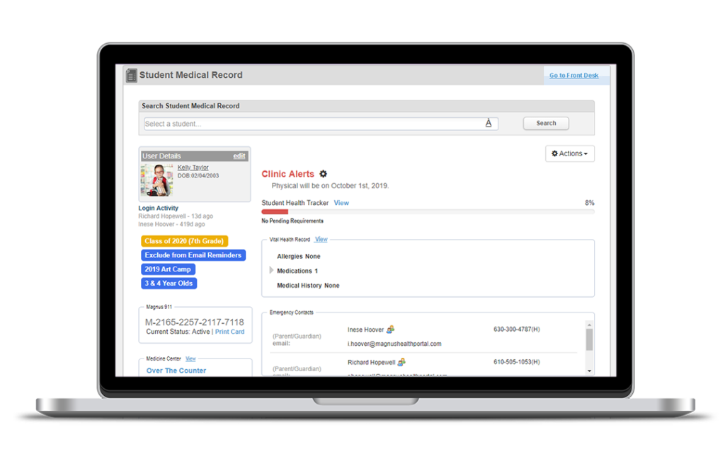 Magnus Health screenshot: Magnus Health records