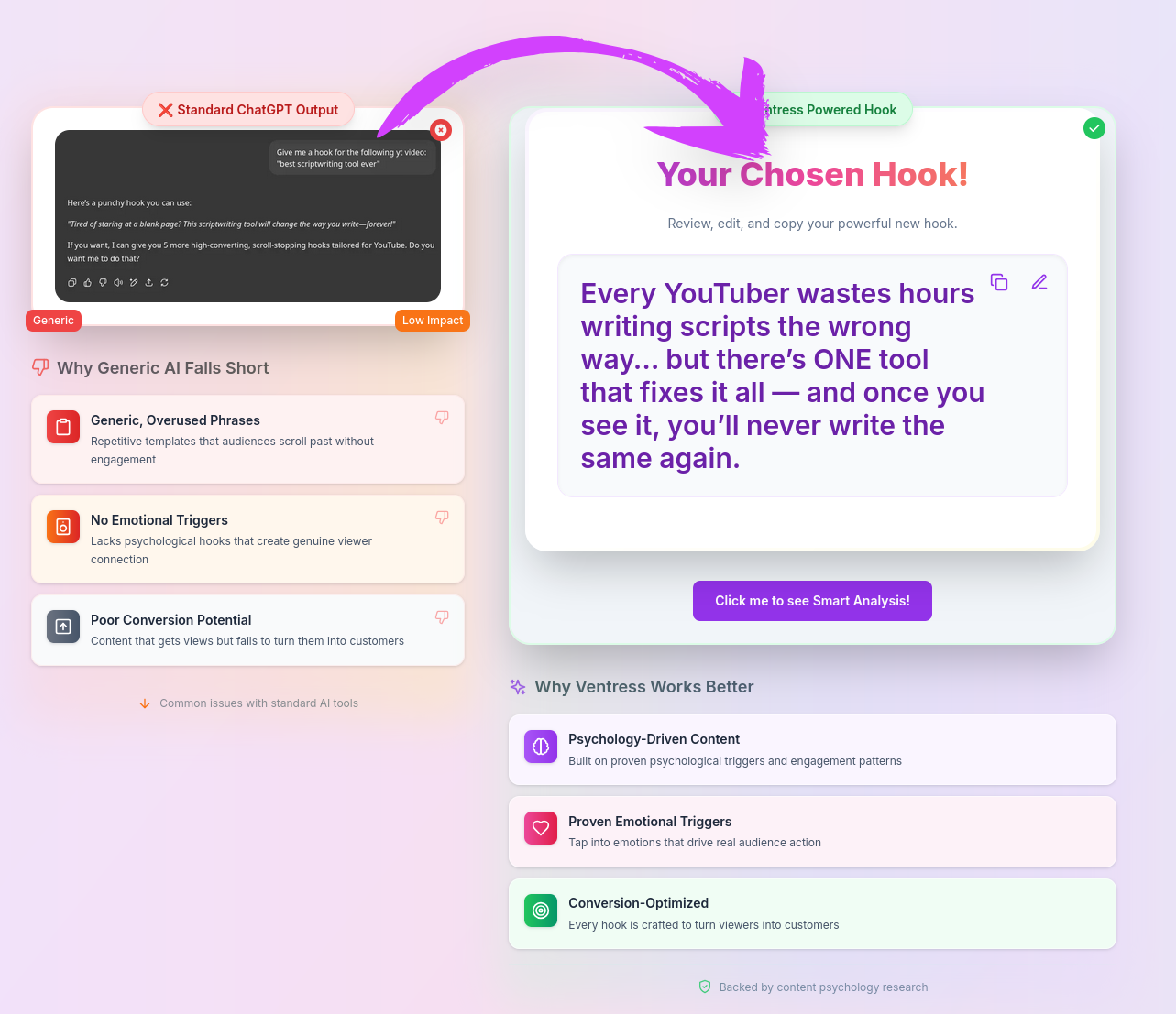 Ventress screenshot: Ventress hook creation
