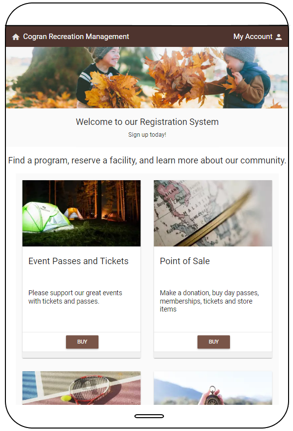 Cogran's mobile-first website makes finding the right program and reservation option simple. Put easy shopping for passes, tickets, and swag into the hands of your customers. Add in easy membership purchase, plus all of the other bells and whistles.