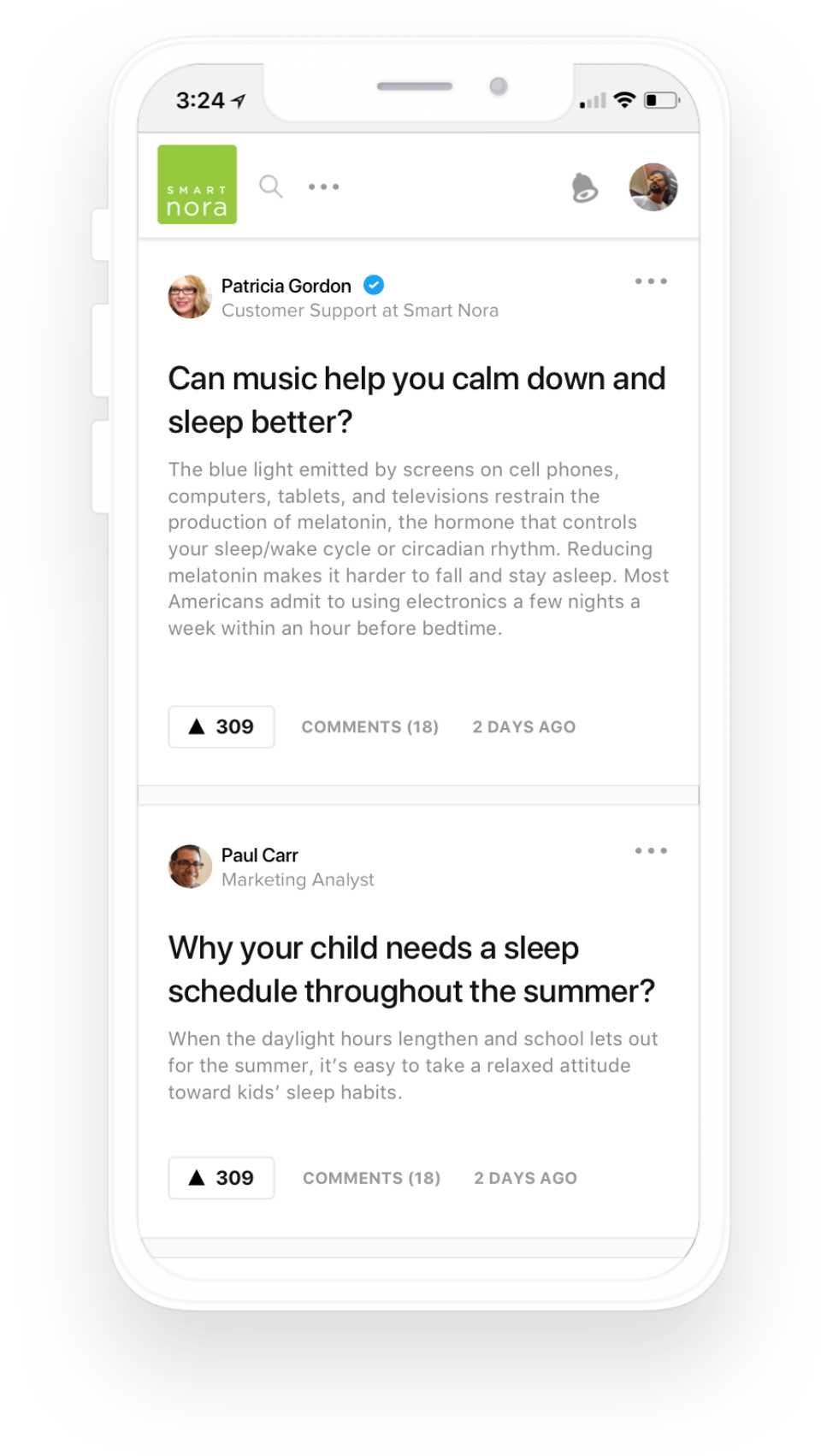 View discussions and and participate conveniently via mobile