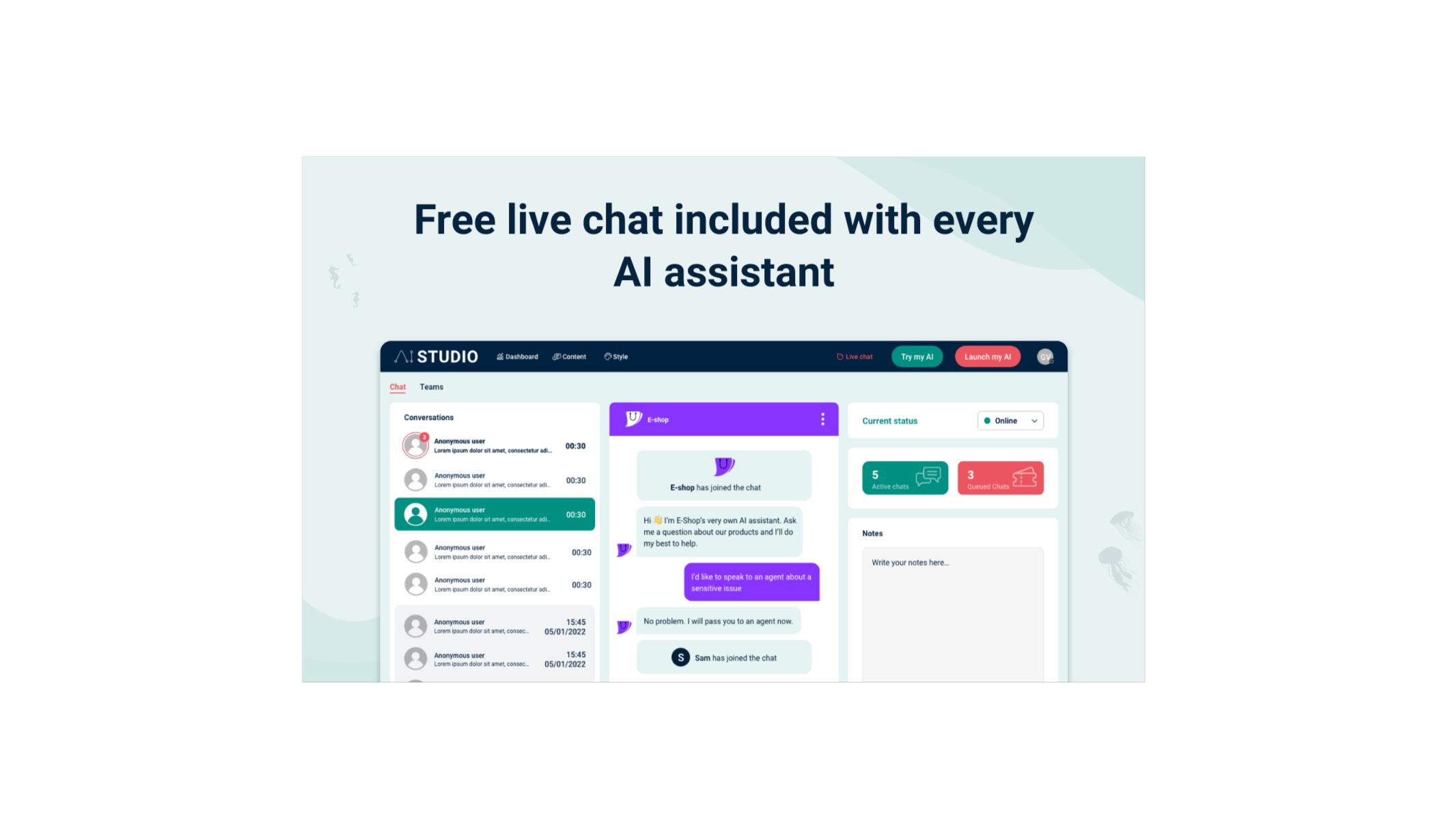 Free live chat