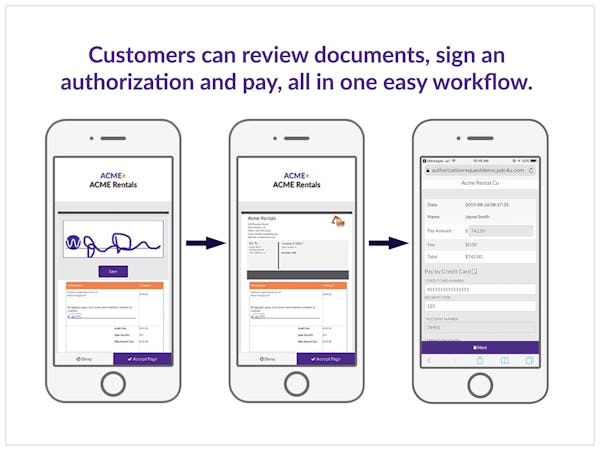 PDCflow screenshot: Combine contracts, signatures, and payments into one easy workflow