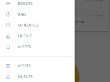 UiPath Software - UiPath Robotic Process Automation navigation menu screenshot