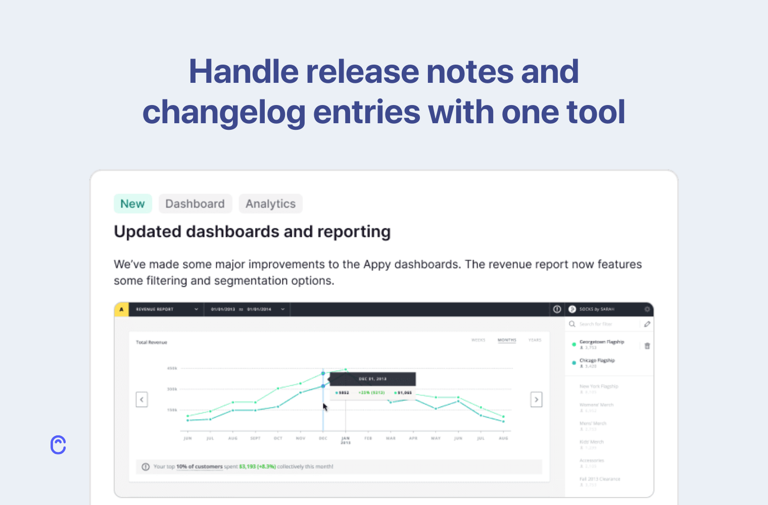 Handle release notes and changelog entries with one tool.