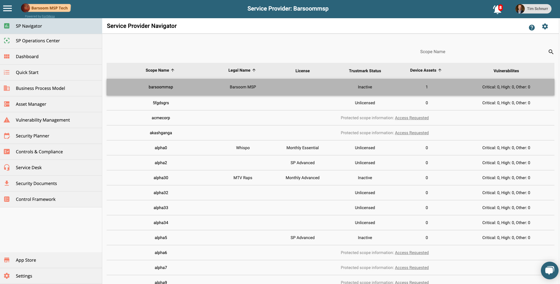 Service Provider multi-tenancy, integrations, and automated documentation