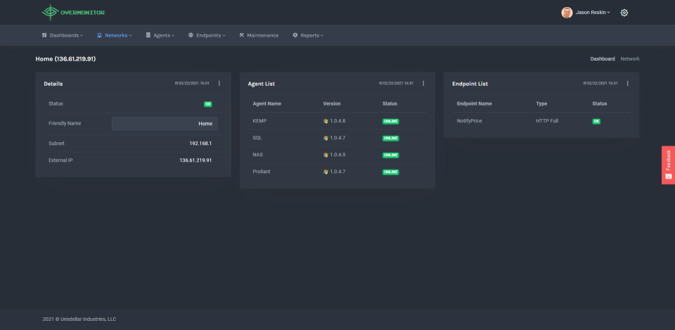 Overmonitor Software - Network View