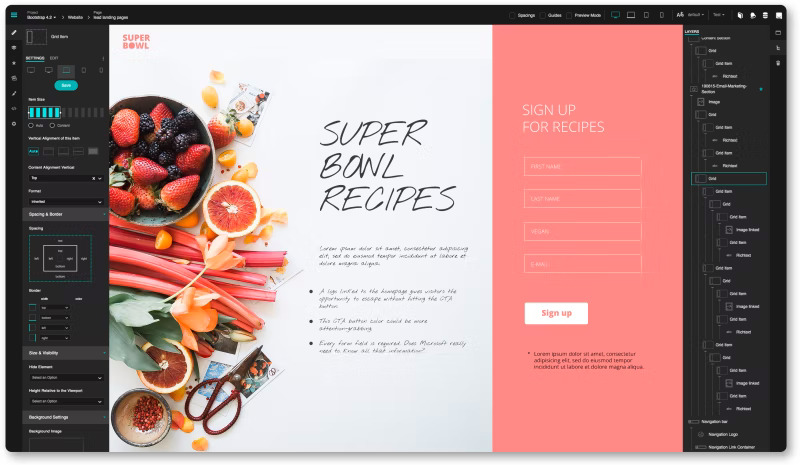 JUNE - Online Marketing Cloud screenshot: The Editor Of JUNE - Online Marketing Cloud