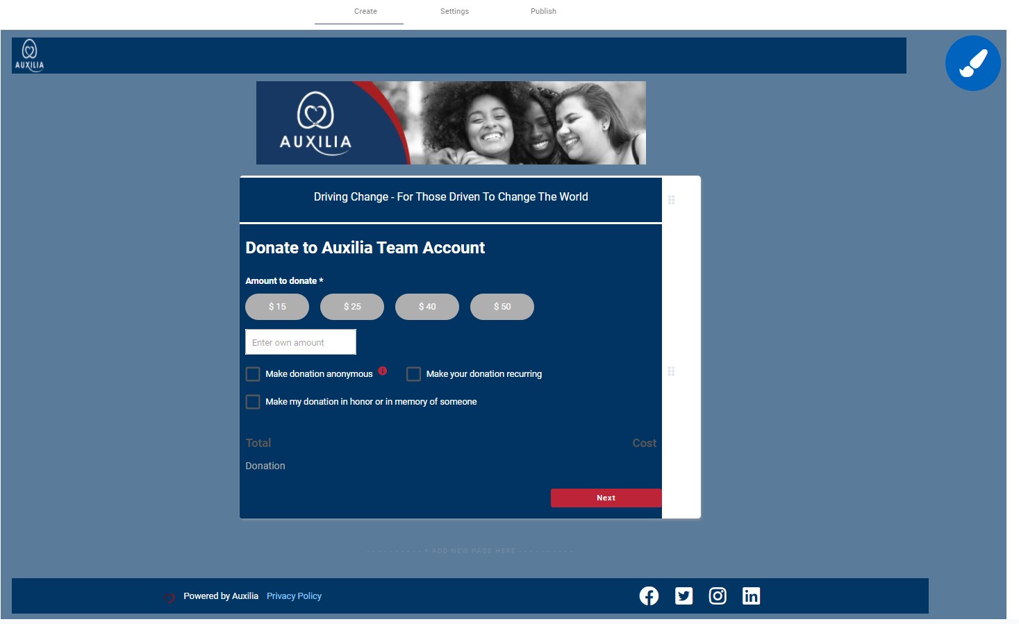 Auxilia Donation Form Builder-thumb