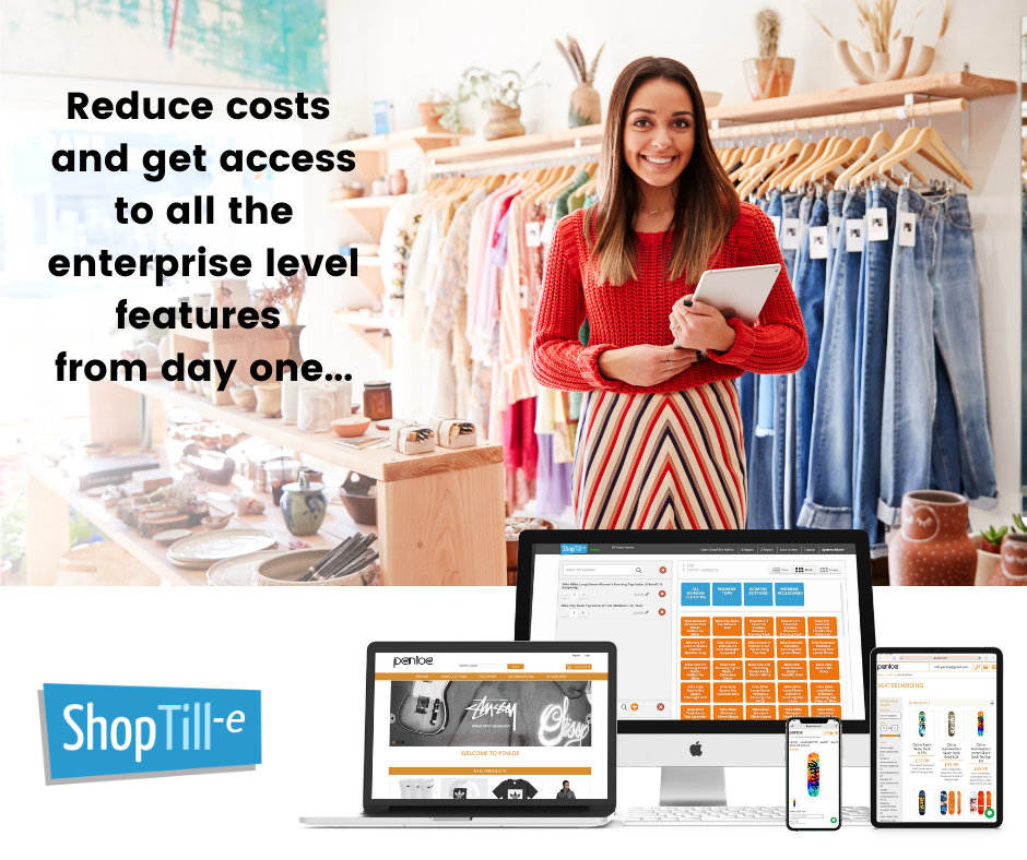 ShopTill-e includes all the features from day one, there's no complicated plans, just straight-forward pricing - simple.