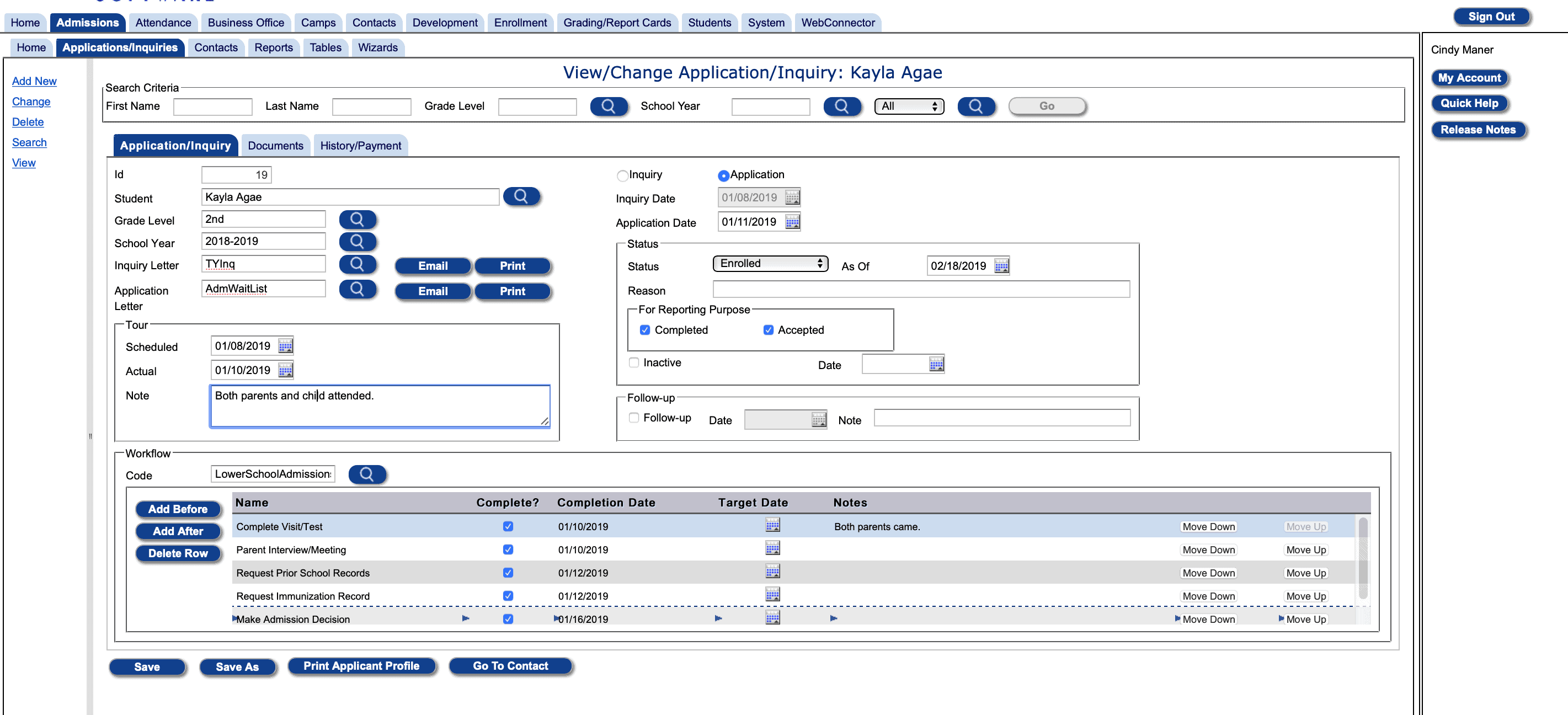 DaySchool screenshot: DaySchool manage application