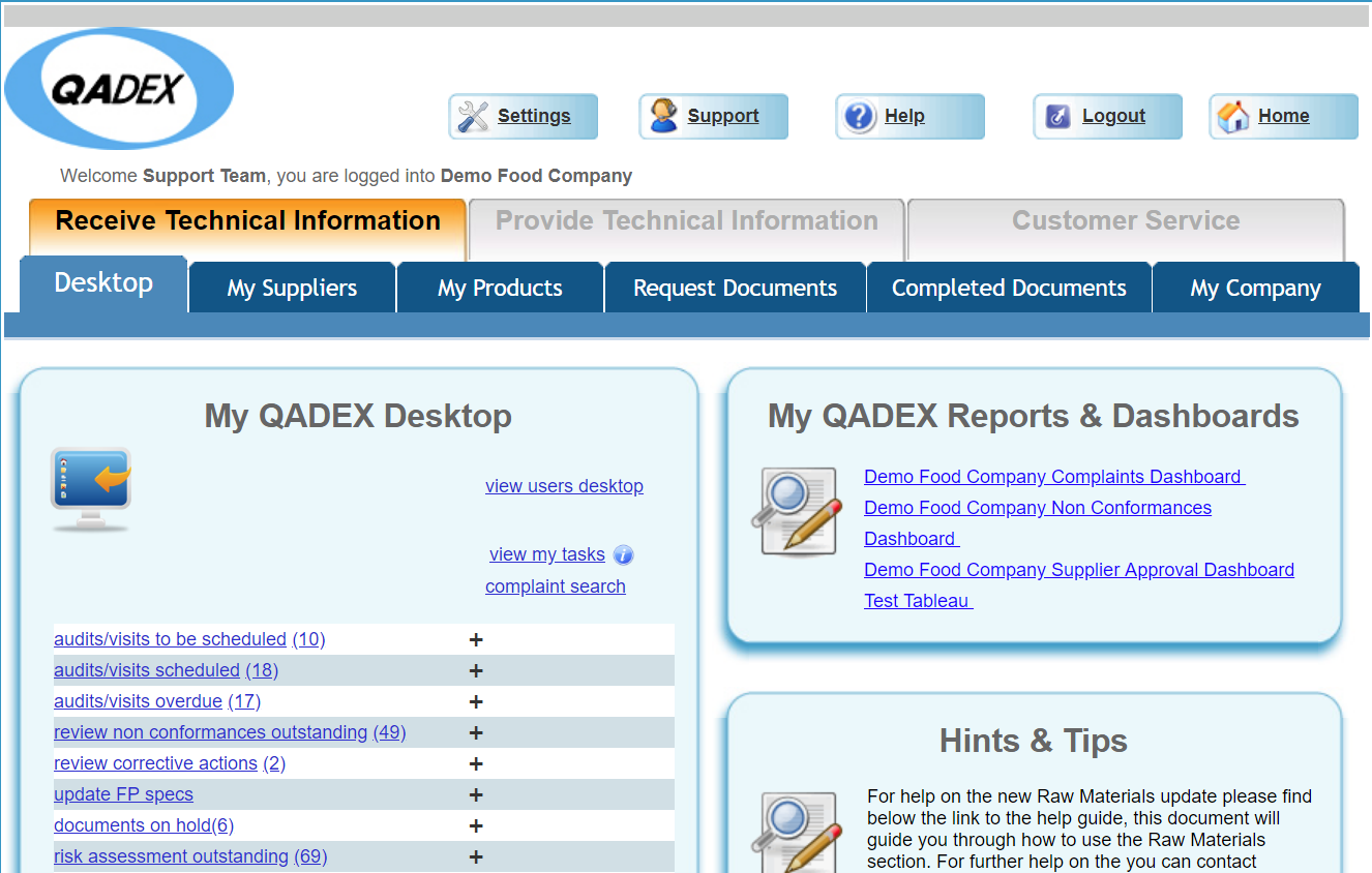 QADEX Vision Software - QADEX desktop