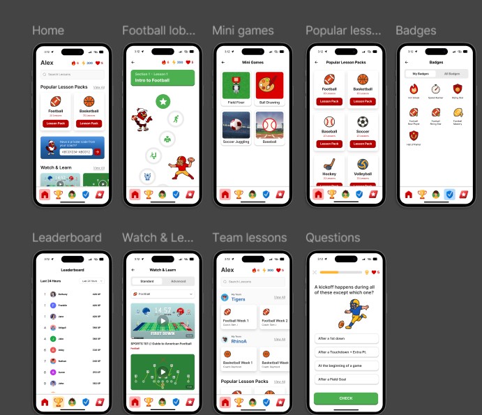 Sportlingo screenshot: Sportlingo Mobile App Overview

