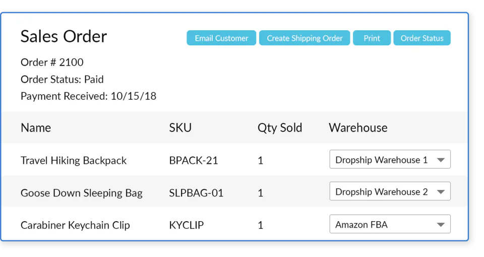 ecomdash Software - Split Sales Orders