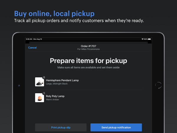 Shopify POS Software - Offer local pickup
