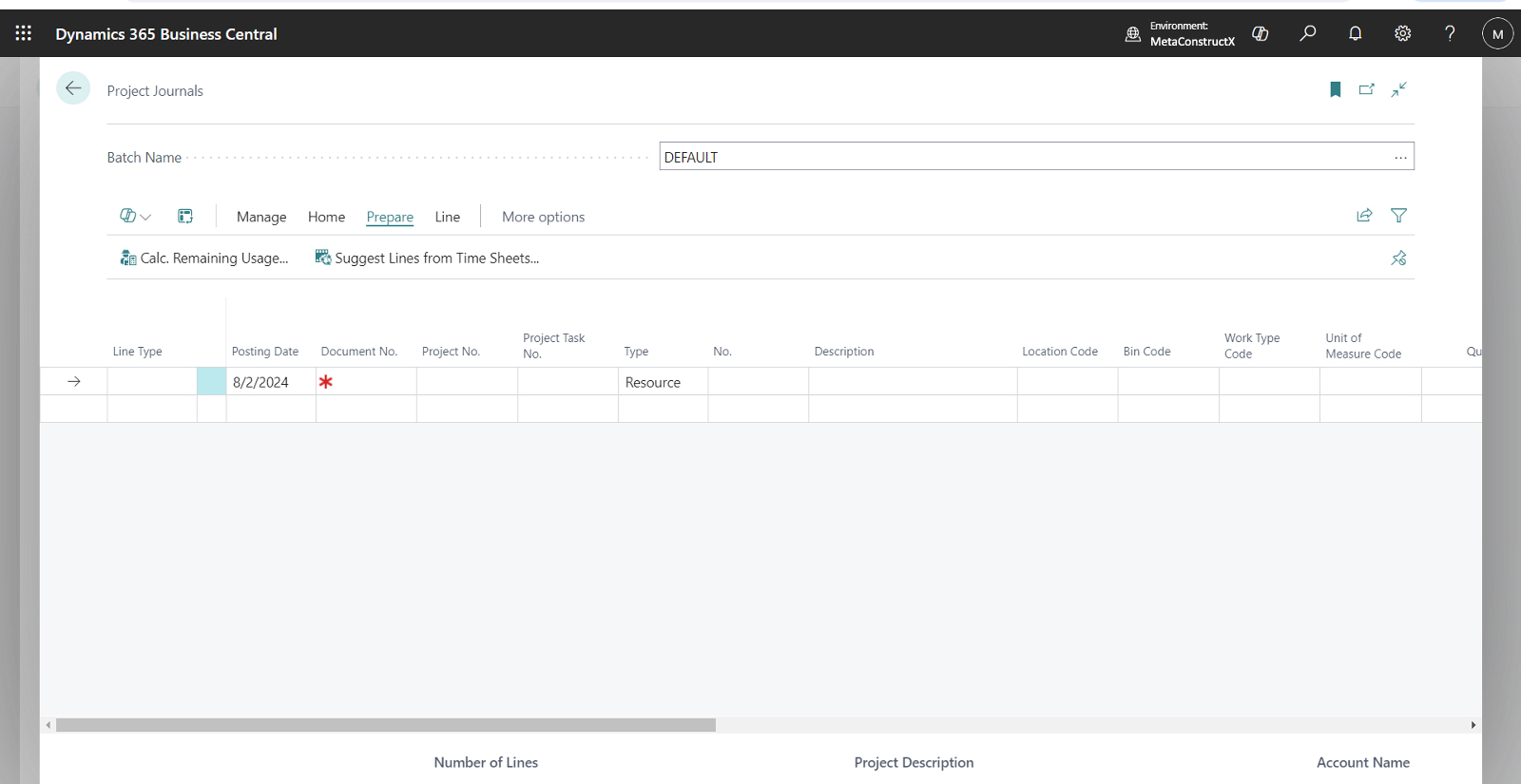 MetaConstructX screenshot: MetaConstructX Job Journal