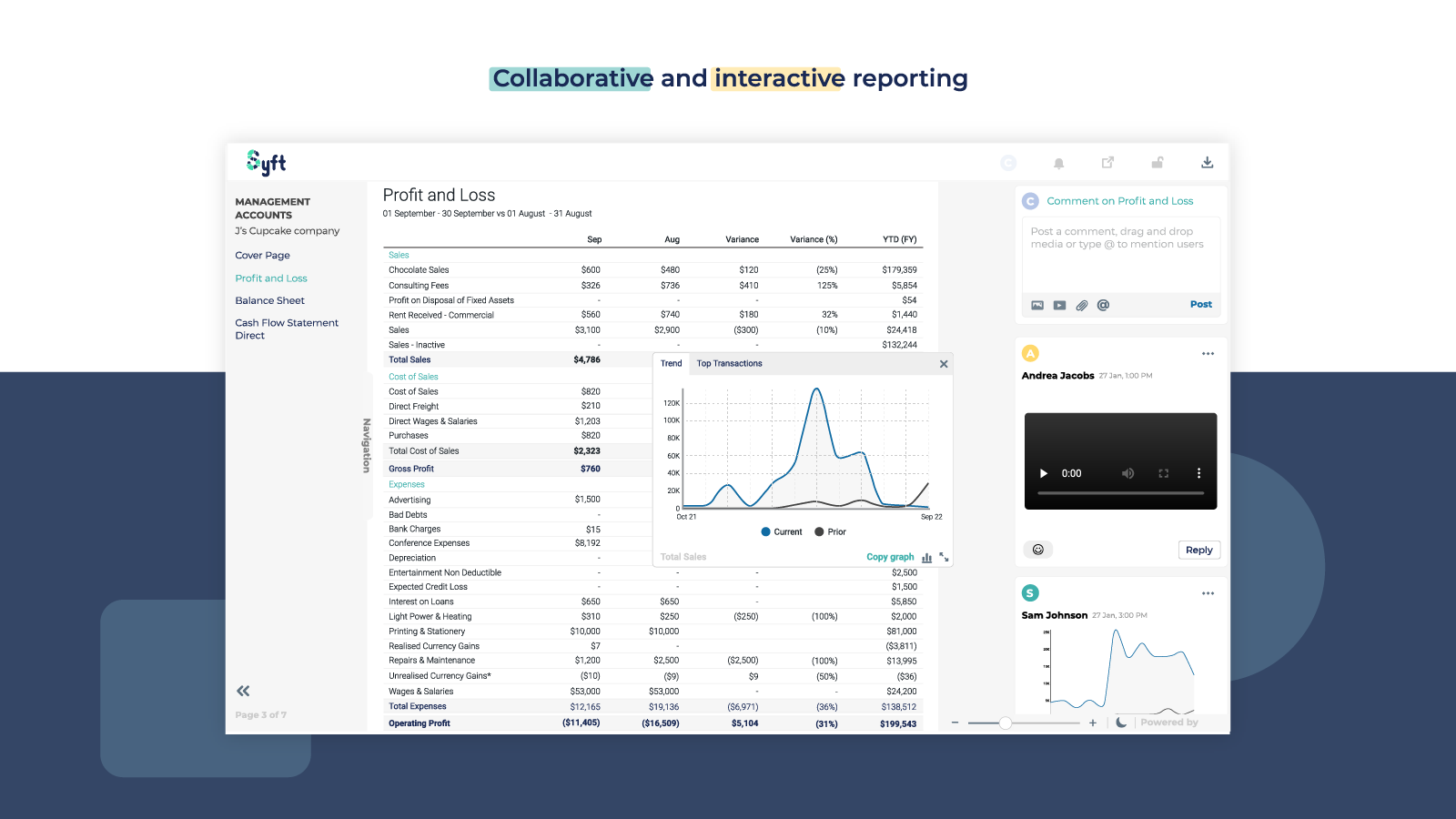Collaborative & Interactive reporting: Live views are secure, interactive, and collaborative online links to reports - the future of reporting.