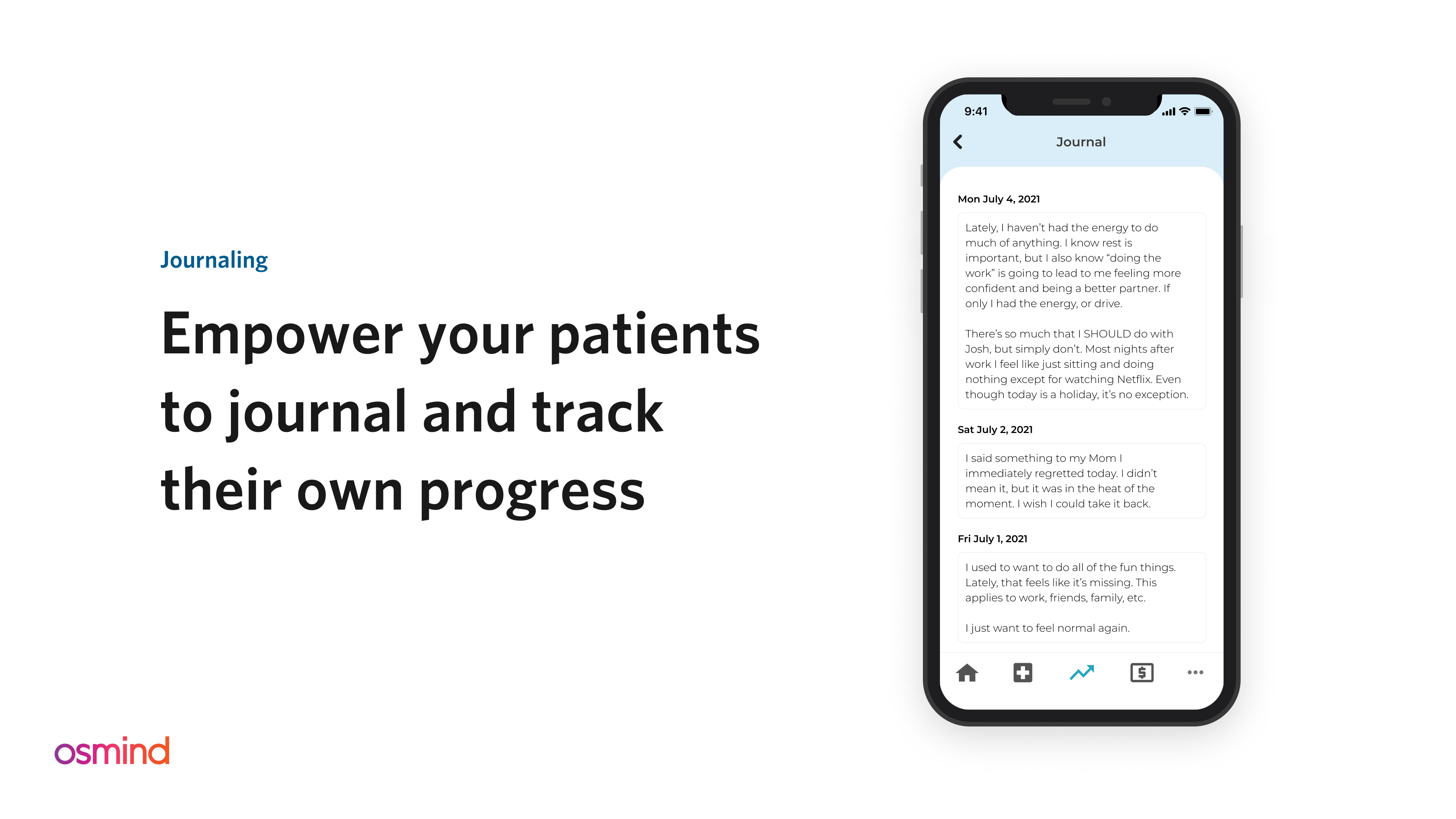 Best-in-class patient engagement and outcomes tracking app. Engage patients without technical barriers. Patients can use the Osmind app to complete surveys, questionnaires, and screenings.