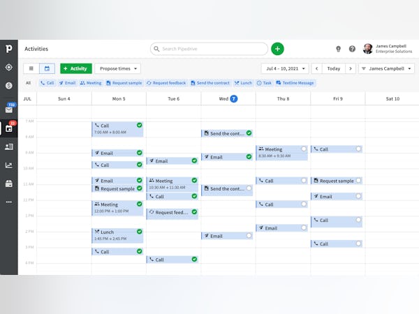 Pipedrive Software - Staying organized and keeping track of your activities is key to keeping your sales moving and making sure you get those all-important wins. To help you manage this, Pipedrive has the calendar view!