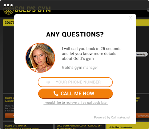 Callmaker screenshot: Callmaker allows users to personalize the text, photo, and color of their call ordering widget