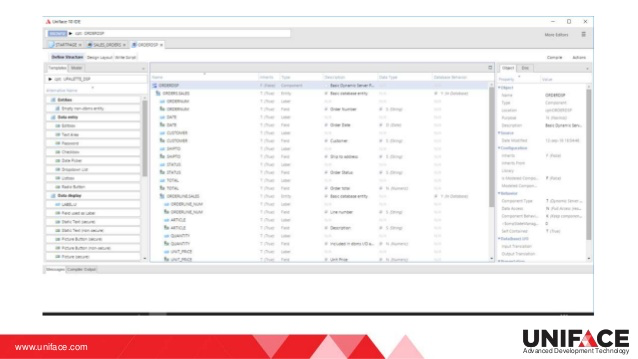Uniface screenshot: Uniface overview