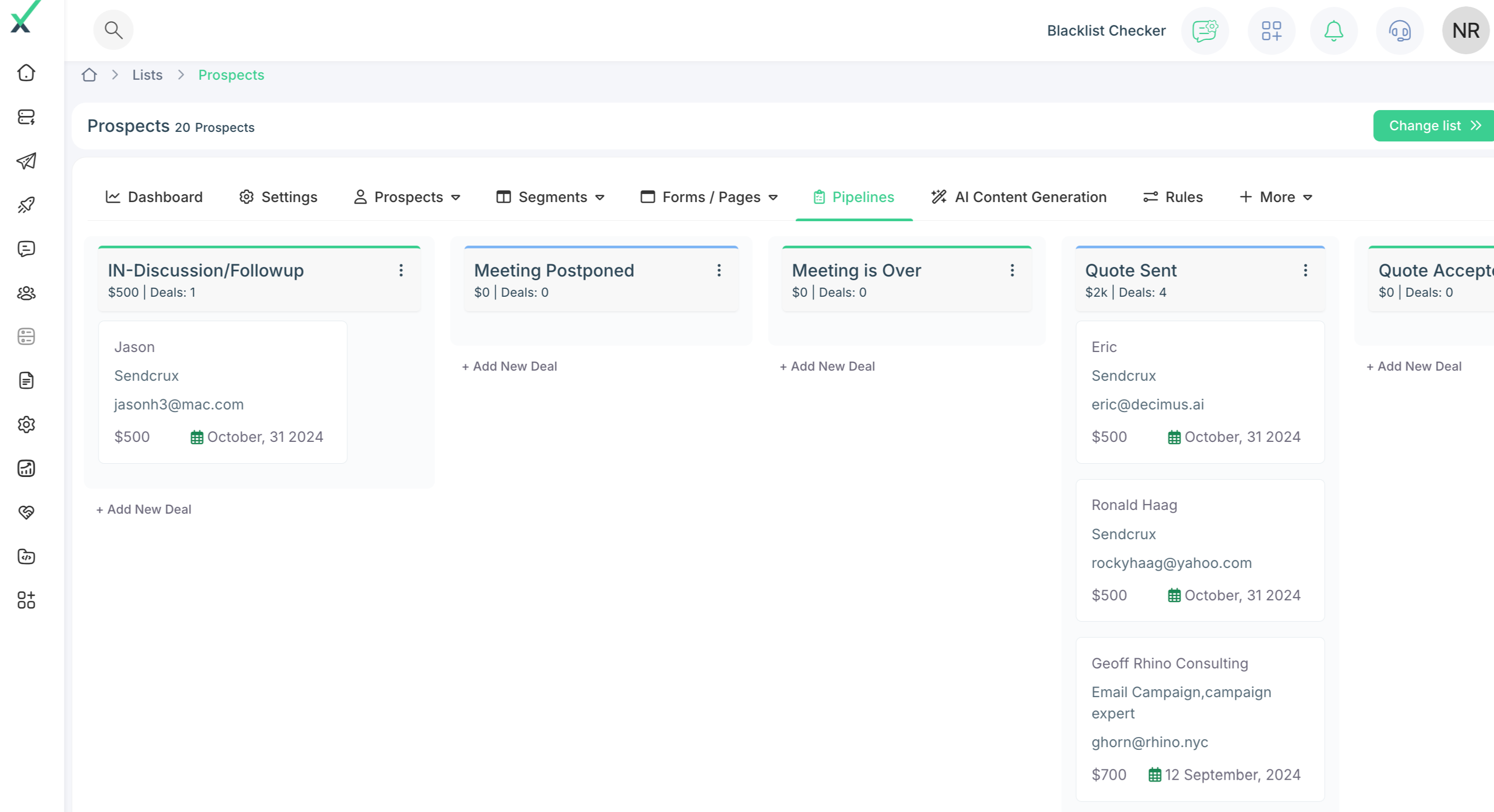 Sendcrux Software - Add product or services