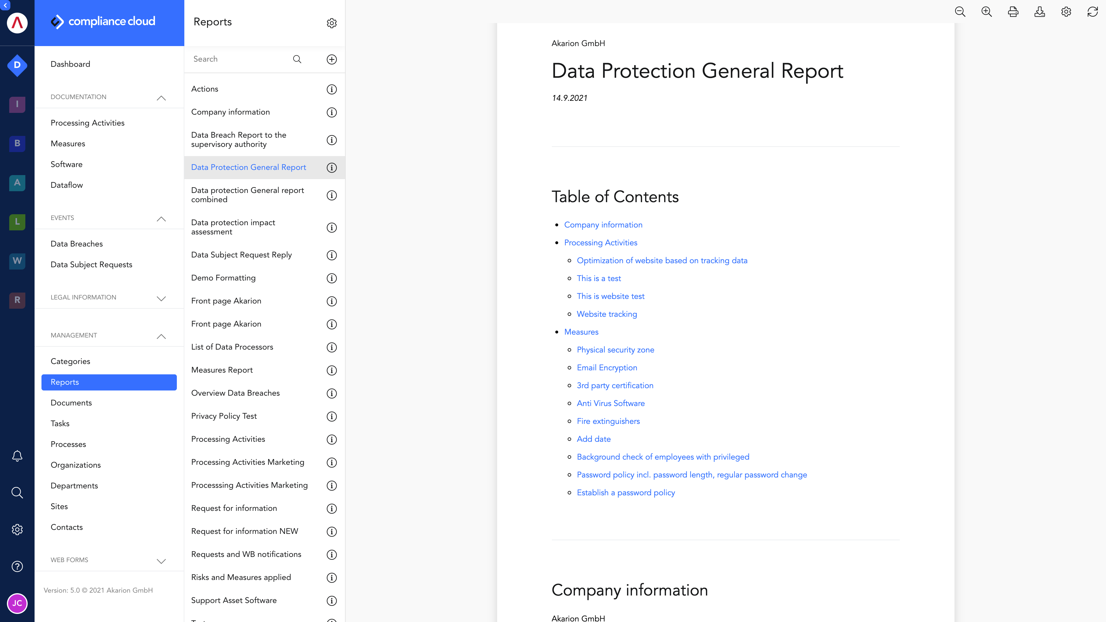 AKARION Compliance Cloud Software - 3