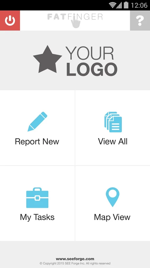 FAT FINGER custom branding screenshot