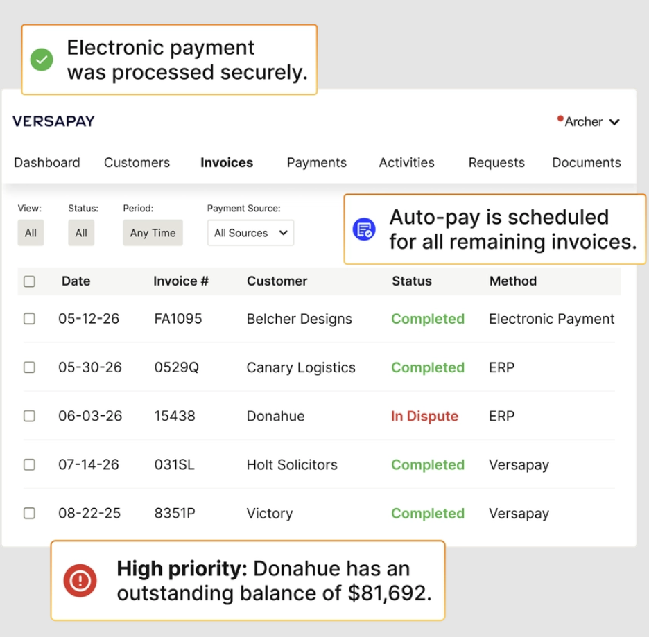 Versapay Software - Versapay invoices - thumbnail