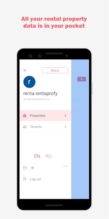 Renta App screenshot: Add unlimited properties and tenants