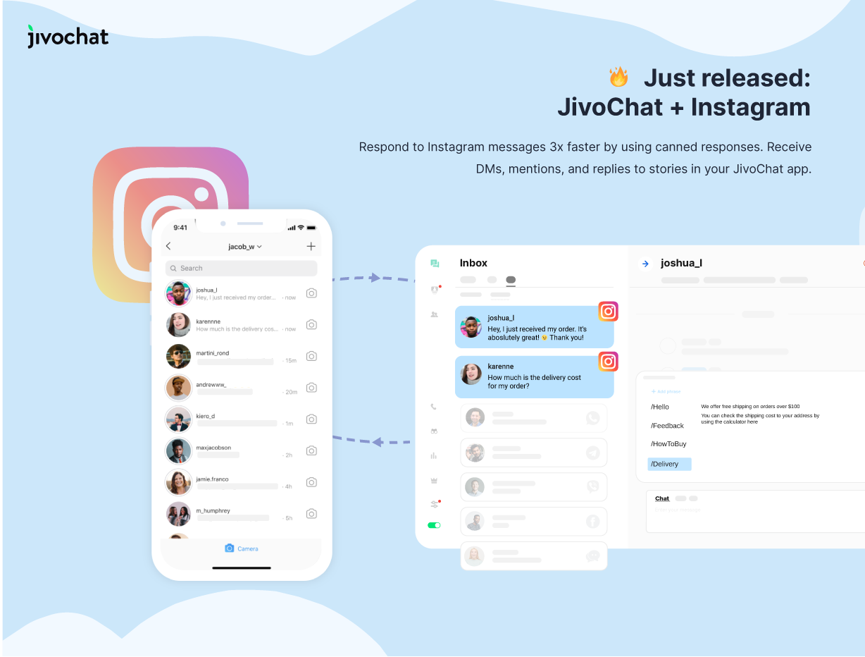 Connect to all your followers and clients from Instagram
