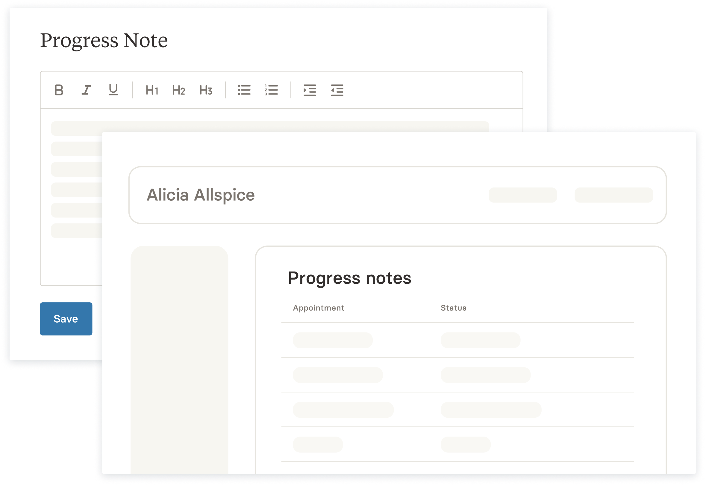 Alma progress notes