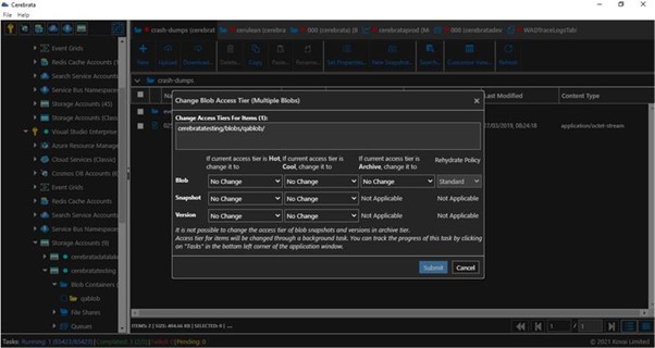 Cerebrata screenshot: Access control