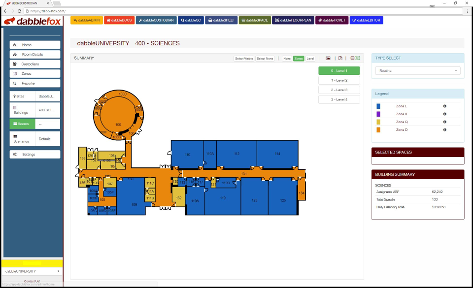 Dabblefox screenshot: Dabblefox graphic floor plans