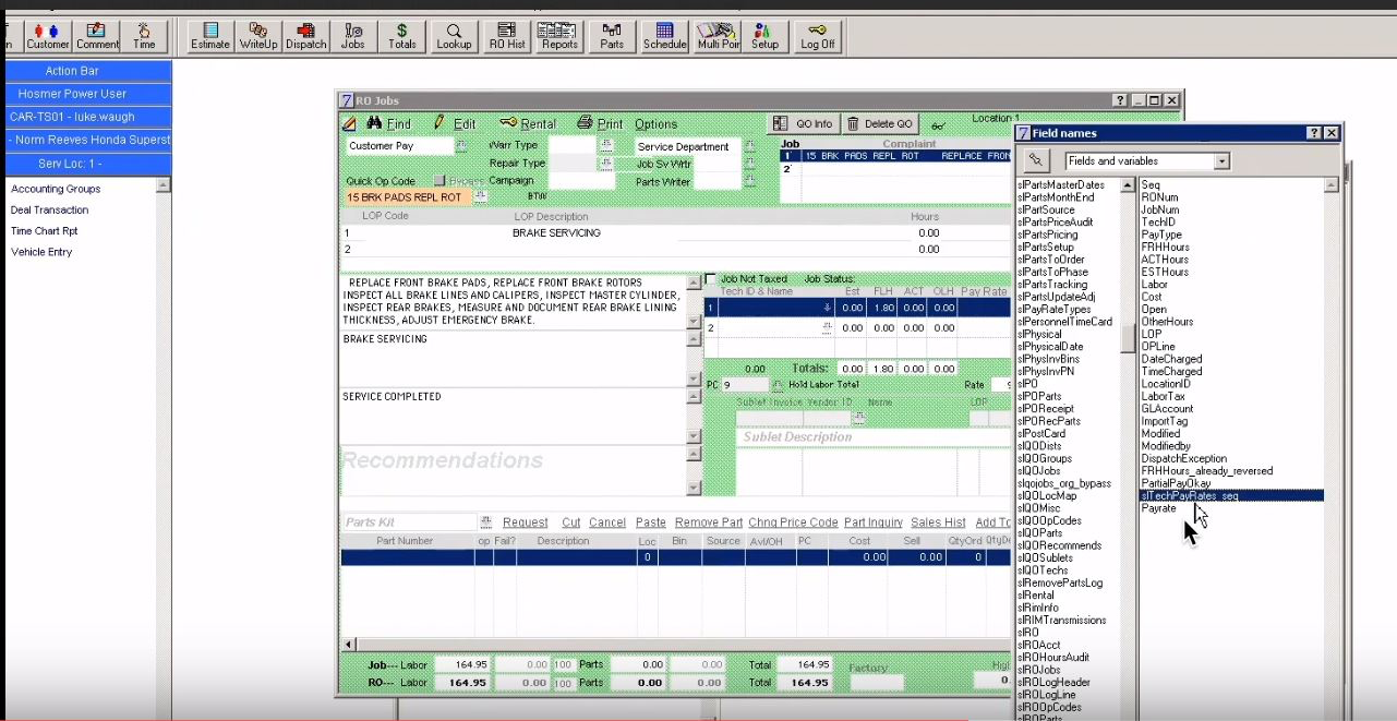 DealerBuilt screenshot: DealerBuilt custom fields