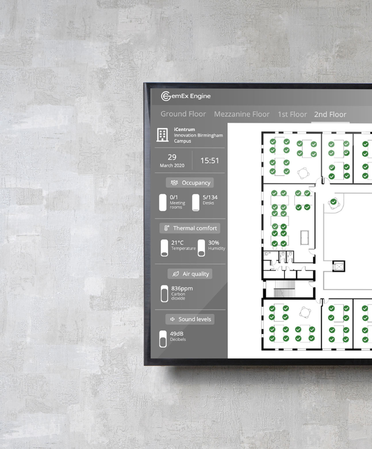 TV Kiosk View - Environment Monitoring & Desk Availability-thumb