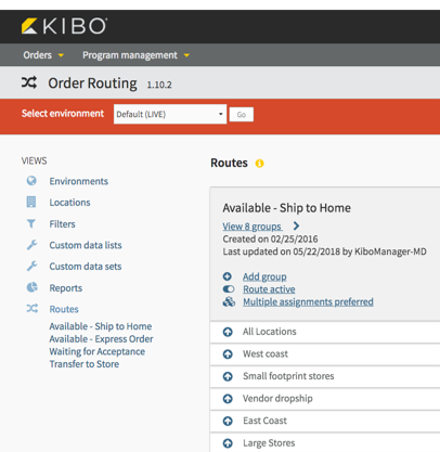 Complex order routing rules are handled with a user interface designed for the business user.