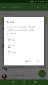 Klippa Software - Klippa data export