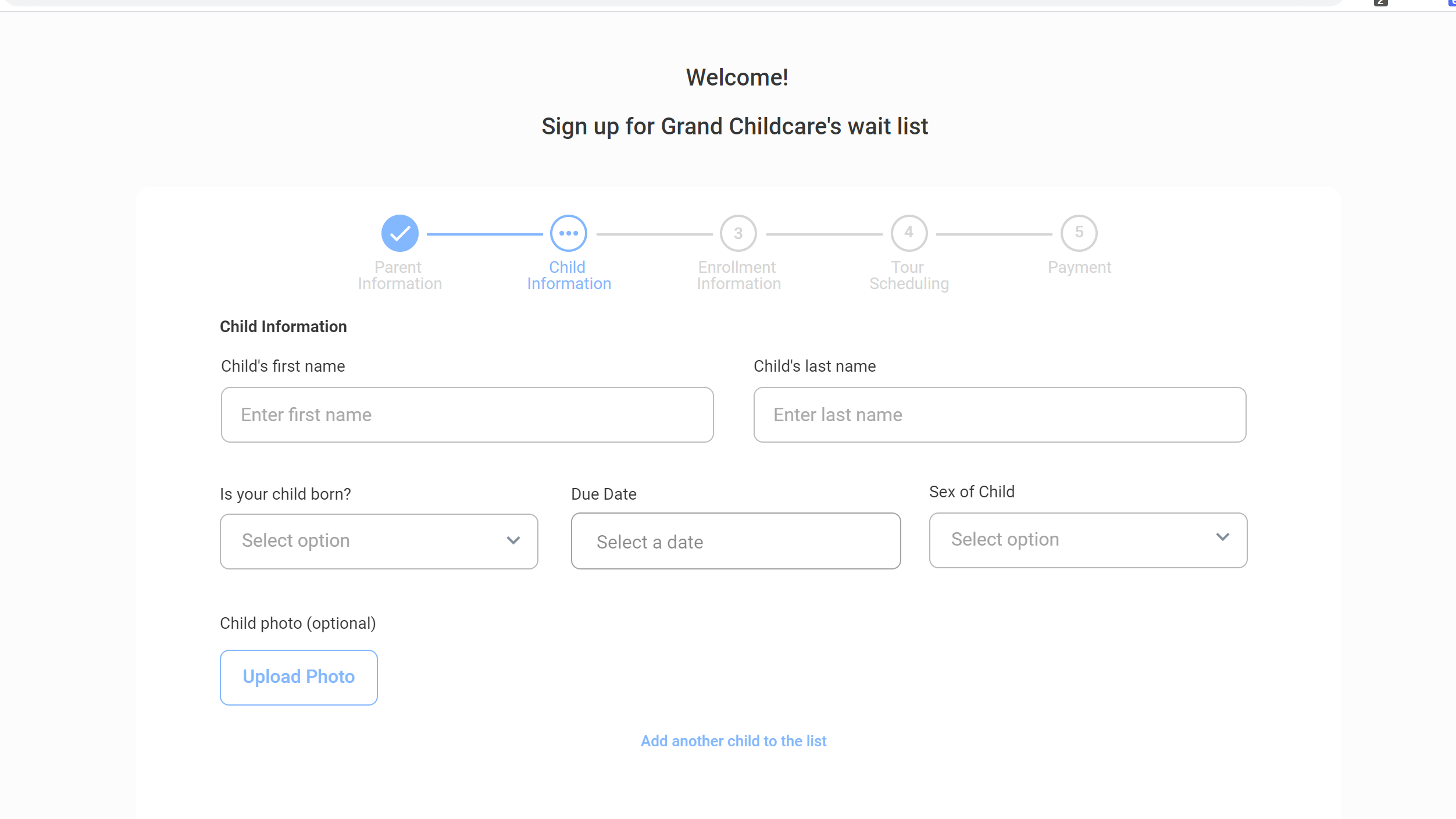 Parents sign-up for your wait list online and can easily make a payment