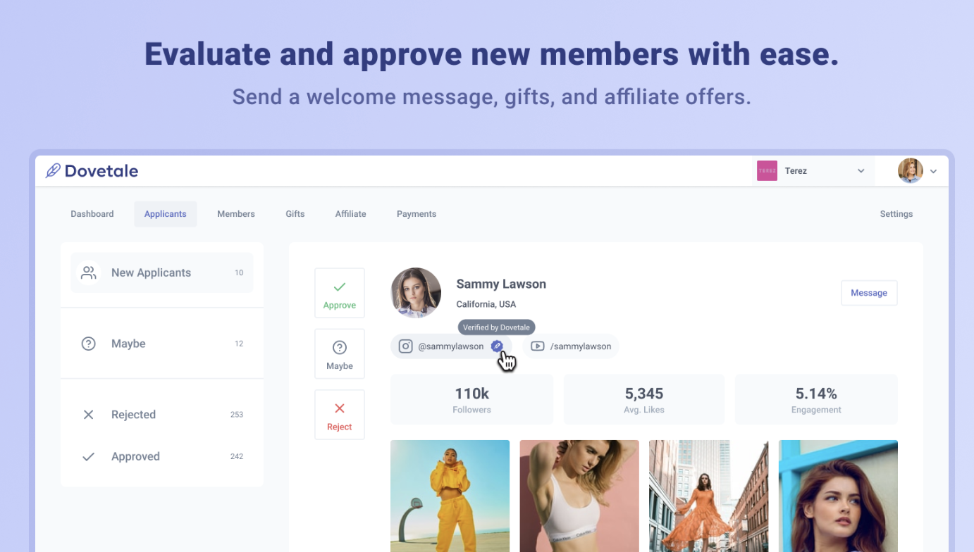 Shopify Collabs screenshot