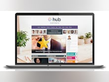 Hub Software - Hub Homepage example - customise the layout, branding and navigation, and choose from dozens of homepage containers as to what content you showcase