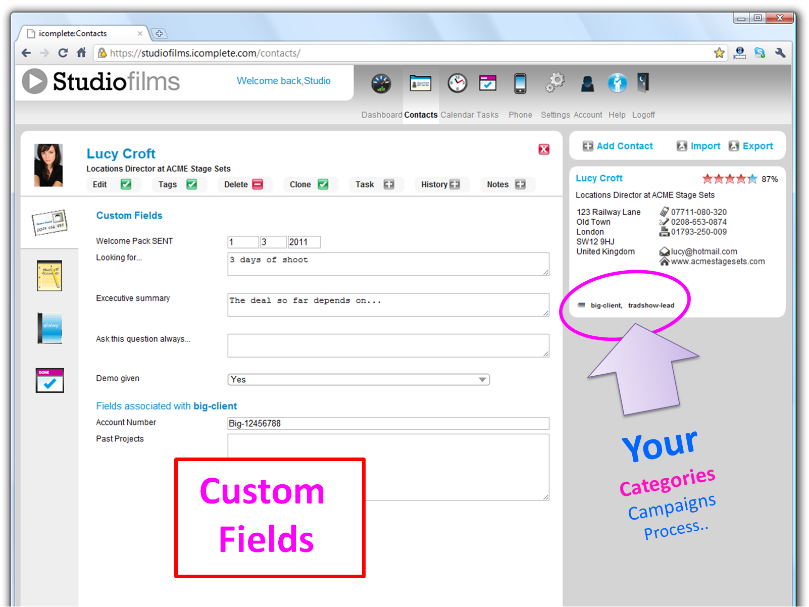 Custom Fields / Tags