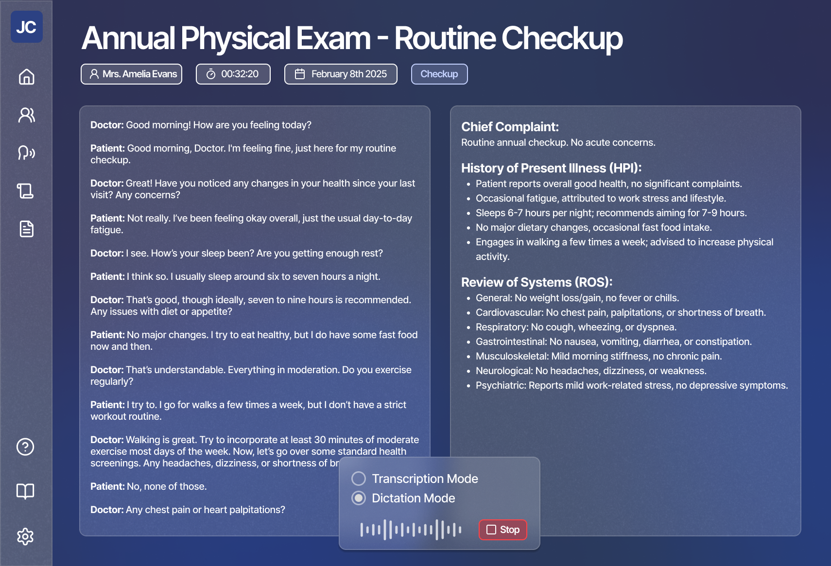 Vena screenshot: Vena interface