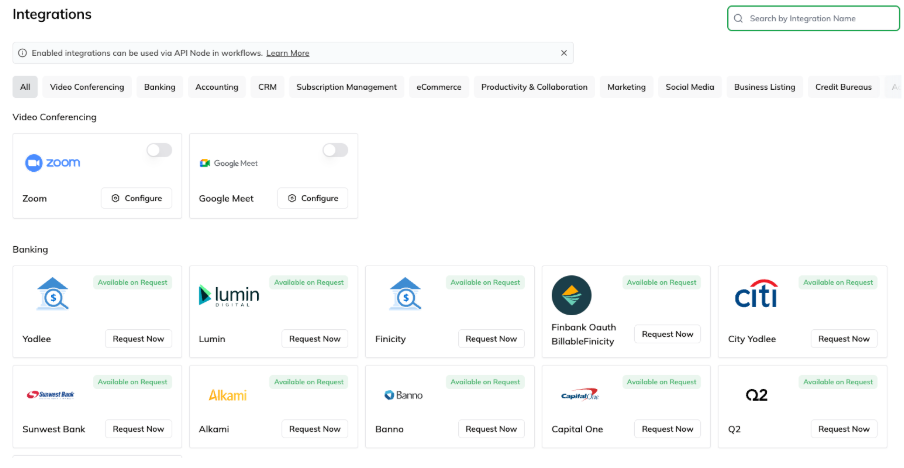 Uptiq Software - Financial Integrations in Uptiq QORE