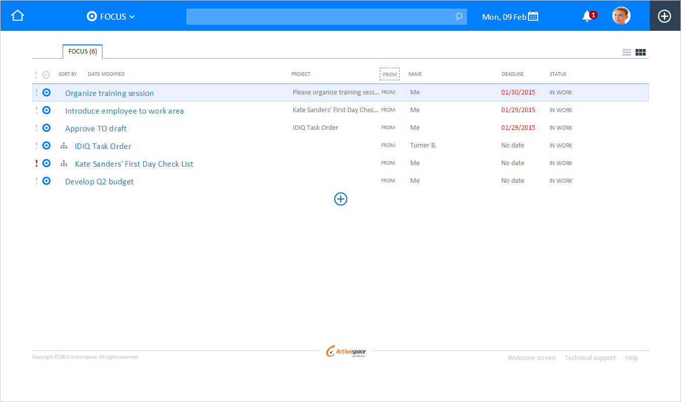 Manage your task priorities and stay focused with Focus section